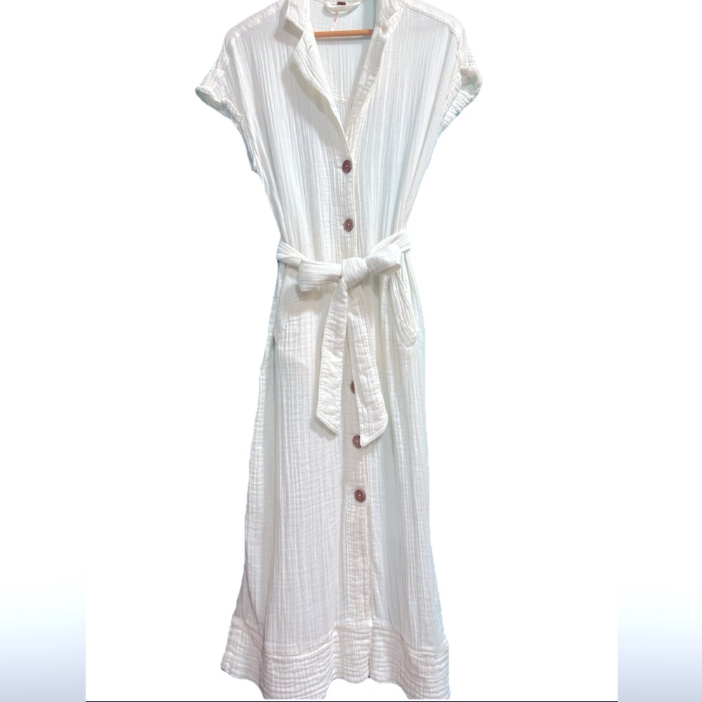 Free People Endless Summer White Cotton
Button Down Midi - Picture 7 of 15